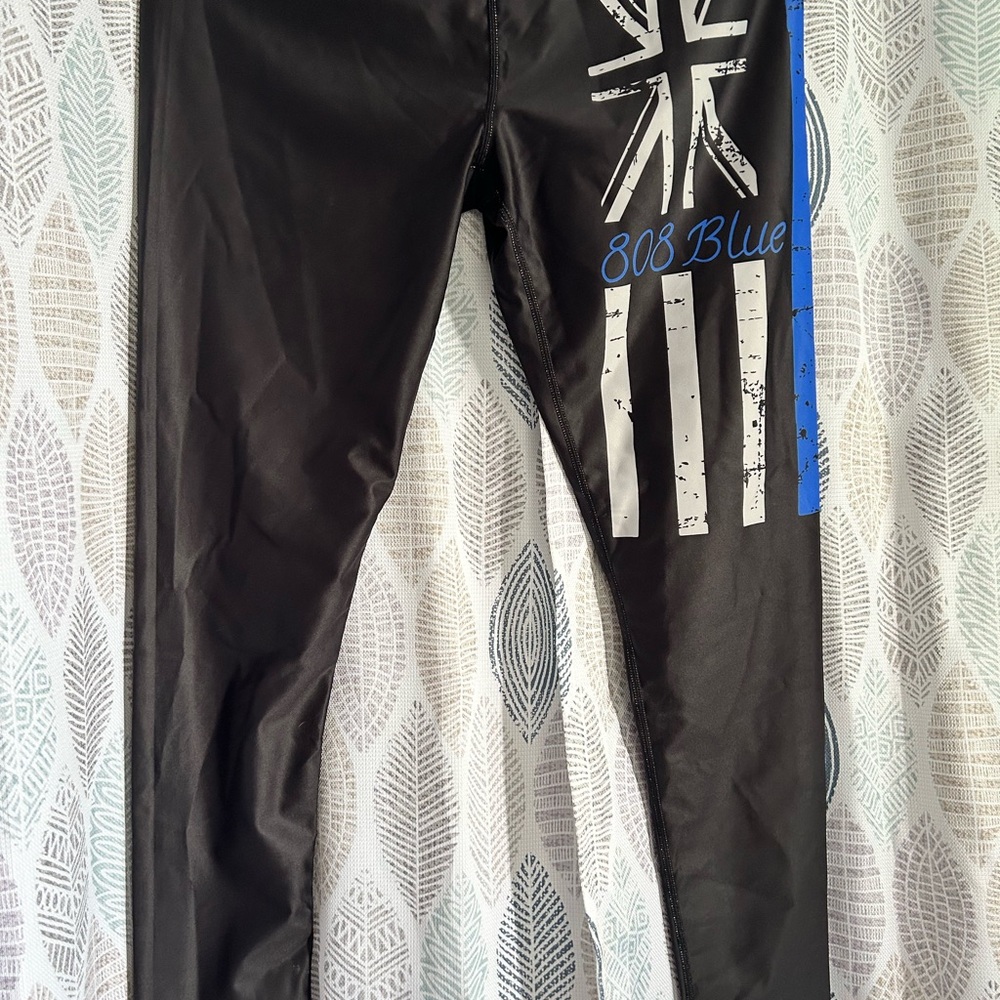 Black and Blue Graphic Leggings